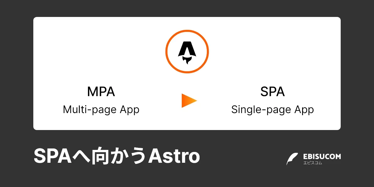 MPA（Multi-page App）なAstroが、Next.jsやGatsubyのようなSPA（Single-page App）へ向かおうとしています。
